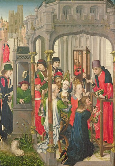 Pastorale Lehre, ca. 1470 von Master of the View of St. Gudule